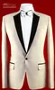 Real Photo 3 pieces Groom Tuxedos Notched Lapel One Button Groomsmen Men Blazer Wedding Clothinf Prom Suit(Jacket+Pants+Tie)