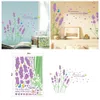 Purple Lavender Flower Wall Autocollants amovibles Romantic Home Decor Art Mural Home Decoration DIY ADESIVOS Decorativos Pegatinas, Dandys