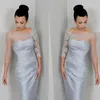 Kleid für die Brautmutter mit quadratischem Ausschnitt, Satin-Applikation, elegant, 3/4-Ärmel, Übergröße, formelles Kleid, Hochzeitskleid, Mutterkleidung