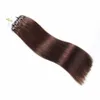 Elibess hår - # 4 brun färg rak våg 14 till 24 tum 0,8 g / sträng 200 strängar per lot mikroslinga ring remy mänsklig hår förlängning