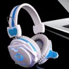 White 3.5mm Wtyczka Profesjonalna gra Headset Hifi Stereo USB LED Light Gaming Headphone z mikrofonem MIC do gry PC CS DotA2