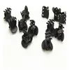 Wholesale-Fashion Designer Black Plastic Mini Hair Clips Hairpin Cliper Clamp With Pattern For Women