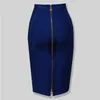 Wholesale- Nerw Sexy Fashion Red Black Bandage Pencil Skirt New Arrival Elastic Bodycon Skirts 54cm