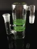 유리 봉 ashcatcher 흡연 액세서리 2 개의 벌집 perc precooler 14mm 물 봉에 대 한 18mm 조인트 2 층