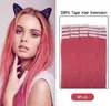 19 Färger Indisk Hår Skin Väft Remy Dubbelsidig Tape In On Human Hair Extensions 20st / Lot