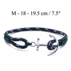 tom hope bracelet 4 size Handmade Southern Green thread rope chains stainless steel anchor charms bangle with box and TH119162472