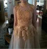 Vintage High-Neck Lace A-Line Bowknot Short-Length Cocktail Dress Unique Bridesmaid Dress