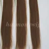 50g 20pcs cola clea weft fita de fita de cabelo Extensões de cabelo Remy Human Human 18 20 22 24 polegadas 6medium Brown Brasileiro Harmony16433314