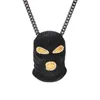 Mens Hip Hop Jewelry New Antiterrorism Hood hängen europeiska och amerikansk stil Hiphop -kedja halsband Tillbehör9868493