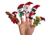 Nya julhandfingerdukar Tygduk Santa Claus Snowman Animal Toy Baby Educational Finger Puppet