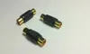 10pcs RCA Phono Coupler Female to Female Audio Video Connector Adaptor GOLD