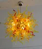 Lamps 100% Mouth Blown Borosilicate Murano Glass Chandeliers Light Art Decoration Gold Pendant Ceiling Lighting