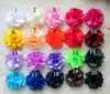 Fashion New Common Camellia Rose Flower Hair Clips Satin Silk Chiffon Flowers Hair Clips Brooh Pin Headwear Bouquet Wholesale Price Ribbon