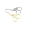 Small Scissors Eyebrow 12pcs/lot Metal Trimmer Beauty Tool Crane shape Gold&Sliver Stainless Steel Scissors SC-061