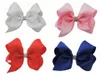 10 pcs 18CM solid colour ribbon ABC hair bows clips with a row CZ diamond Party Pageant headwear Accessories HD3492
