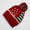 Toptan-2015 Ucuz usa amerikan bayrağı Beanie şapka yün kış sıcak erkek ve kadın Skullies serin Beanies toptan için örme kapaklar ve şapkalar