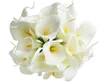 Calla Lily Bridal Wedding BouquetBride flowers FREE SHIPPING PU Real Touch Yellow Mini Calla Lily Bouquets HP006