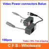 100 stks 1CH Passive CCTV Video Power RJ45 Connectoren Video Balun voor CCTV Camera DVR DHL gratis verzending
