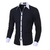 camisa de vestir blanca con botones negros