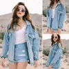 Women's Jackets Wholesale- Casual Women's Retro Boyfriend Oversized Denim Jacket Loose Jeans Coat Outwear1