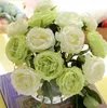 Roses artificielles en soie, vente en gros, fleurs artisanales au toucher réel, pour décoration de salle de mariage, de noël, fleur décorative pour la maison, HR010