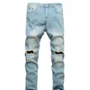 Männer Jeans Hot Street Style Ripped High Street Herbst Frühling Herbst Neue Gerade Bleistift Hosen