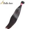 Bellahair®8a Mjukt smidigt Mongoliskt Virgin Hair 3bundles Remy Weaves Natural Svart Färg Obehandlad DHL