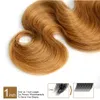 Honung blondin 27 # brasiliansk jungfru mänskligt hår vävbuntar peruanska malaysiska indiska eurasiska ryska kroppsvåg hårförlängningar dubbla wefts