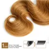 Honey Blonde Russian Body Wave Virgin Hair Weave Sexy Color 27# Russian Human Hair Body Wavy 3/4 Bundles Cinderella Girl Hair Extensions