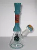 DAB 장비 색상 유리 가발 Wag Oil Rig Rig Rig Rigate Oil Rig Beaker Base Bong Bong 7.4 ''유리 봉 미니 봉 DAB 워터 파이프