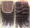 Peruansk hår peruansk djup våg spets stängning gratis del mellersta del peruansk jungfru hår spets stängning mänsklig hår spetsklockor