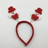 Cartoon Christmas headdress Santa Claus headband antlers elk glitter headband lights adult children Led Rave Toy