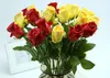 PU Rose artificielle latex fausses fleurs vente chaude bureau noël décoration de mariage décoratif 5 couleurs choisir la livraison gratuite