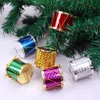 Set di ornamenti decorativi natalizi per appendere l'albero di Natale con palline, stelle, cubi e tamburi per casa e ufficio 18 pezzi