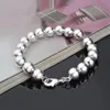 Livraison gratuite avec numéro de suivi Top vente 925 Bracelet en argent 10M perles Bracelet bijoux en argent 10 pièces/lot pas cher 1558