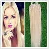 7A Micro Loop Brasilianska förlängningar Straight # 613 Bleach Blonde Hair Extensions 100g Micro Loop Mänskliga hårförlängningar