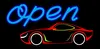 Car Open Sign for Business - Led Neon Car Signs - Car Business Window Signs, Sized 19'' X 10'', Grate for Store, Shop, Wash Store