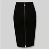 Wholesale- Nerw Sexy Fashion Red Black Bandage Pencil Skirt New Arrival Elastic Bodycon Skirts 54cm