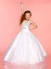 Bright Fioletowy Biały Czerwony Niebieski Tulle Kalter Kwiat Girl Dresses Girls 'Pagewes Sukienki Wakacje Urodziny Dresses Custom SZ 2-14 TF114060