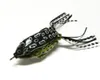 Hengjia Soft Frog Fishing Lure 6 Colors 20pcs Soft Silicone with Skirt Feather Fishing tackle 5.5CM 12.5G 1#Chicken hook