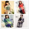 패션 2017 클래식 여성 체크 담요 스카프 격자 무늬 울 혼합 Shawls 겨울 격자 스카프 10pcs / lot