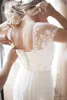 2019 New Style Beach Bohemain Wedding Dresses spetsapplikationer älskling brudklänning chiffon sveptåg plus storlek bröllop fest g9714832
