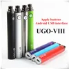 eGo eVod USB Battery Passthrough 1300mah UGO V3 E Cig Vape Batterie con cavo di ricarica fit 510 Thread Vaporizzatore Penna Atomizzatore Clearomizer