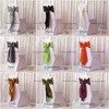 20cm W * 270cm L Lime Color Taffeta Sashes Banquet Chair Sash/Chair Tie Bow For Wedding Use