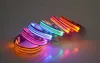 New arrival colorful stripe design collar Pet Dog Safety LED Collar LED Light up Flashing