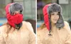 Ciepłe ulepszone Unisex Winter Fleece Lined Nylon Russian Ear Flap Hat z maskami Tapper Czapki Wiatroszczelne wodoodporne 5 kolorów