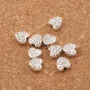 Branelli allentati dei distanziatori del cuore di fantasia della lega 500pcs / lot 5.9X6.1mm gioielli in argento tibetano L1767