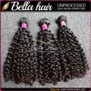 BellaHair 3pcs/lot Curly Wave Weaves 100% Malaysian Hair Unprocessed Virgin Natural Color Human Wefts