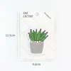 Gullig Cactus Memo Pad Sticky Note Sticker Memo Book Note Paper n Stickers Stationery Office Tillbehör Skolleveranser