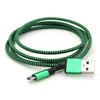 1M 2M 3M Unbroken Metal Connector Fabric Nylon Braid Micro USB Cable Lead charger Cord For Samsung S6 S5 S4 HTC Android Phone